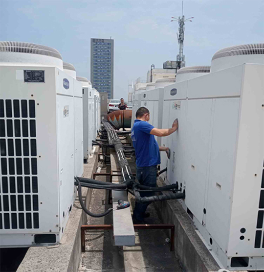 库伦中央空调制热和不制冷系统维修方法